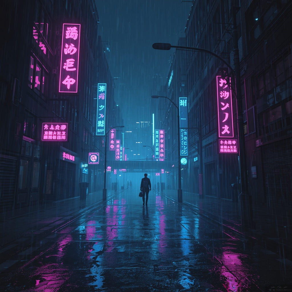 cyberpunk AI city AI prompt result