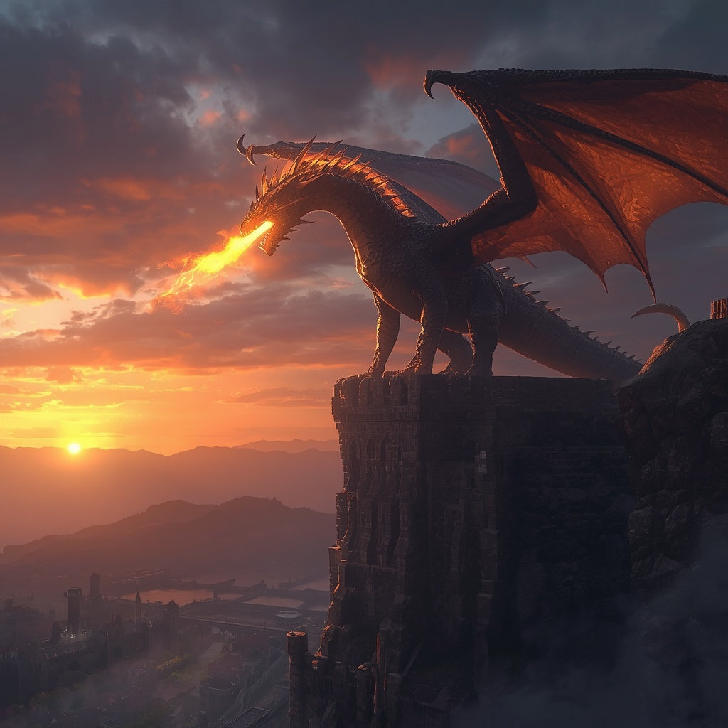 fantasy AI dragon art prompt example